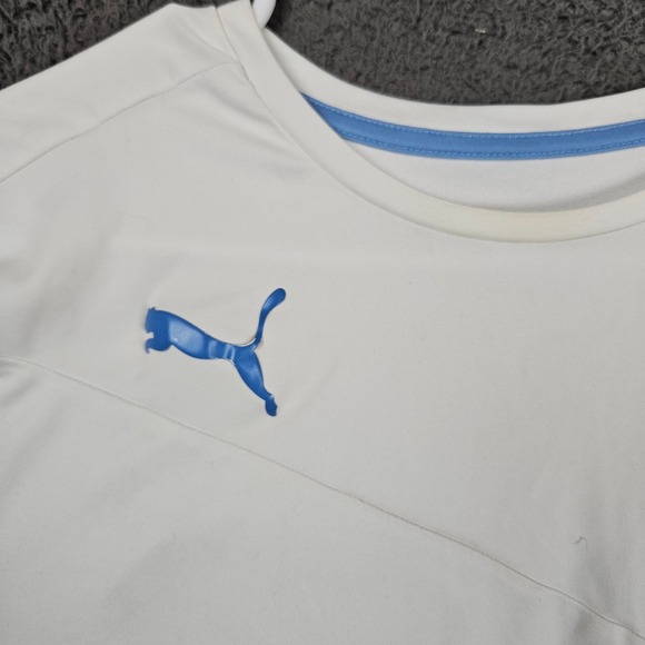 Puma Uruguay National Team Soccer Jersey White Blue AUF Mens Small Short Sleeve - Picture 2 of 12